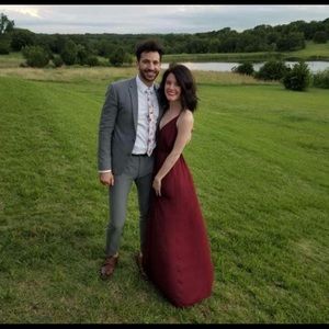 Beautiful Maroon floor length Reformation dress